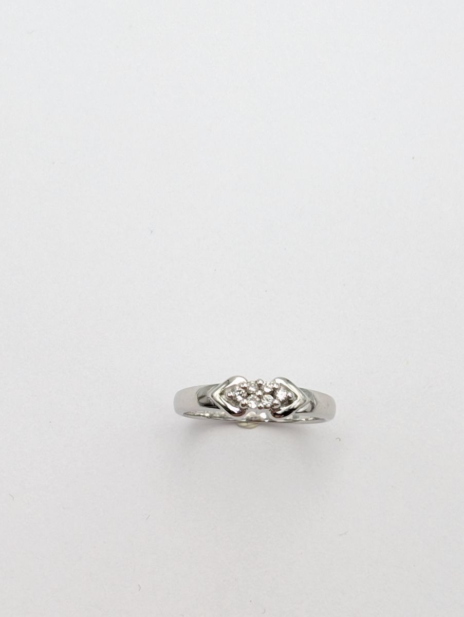 Diamant ring i hvit gull